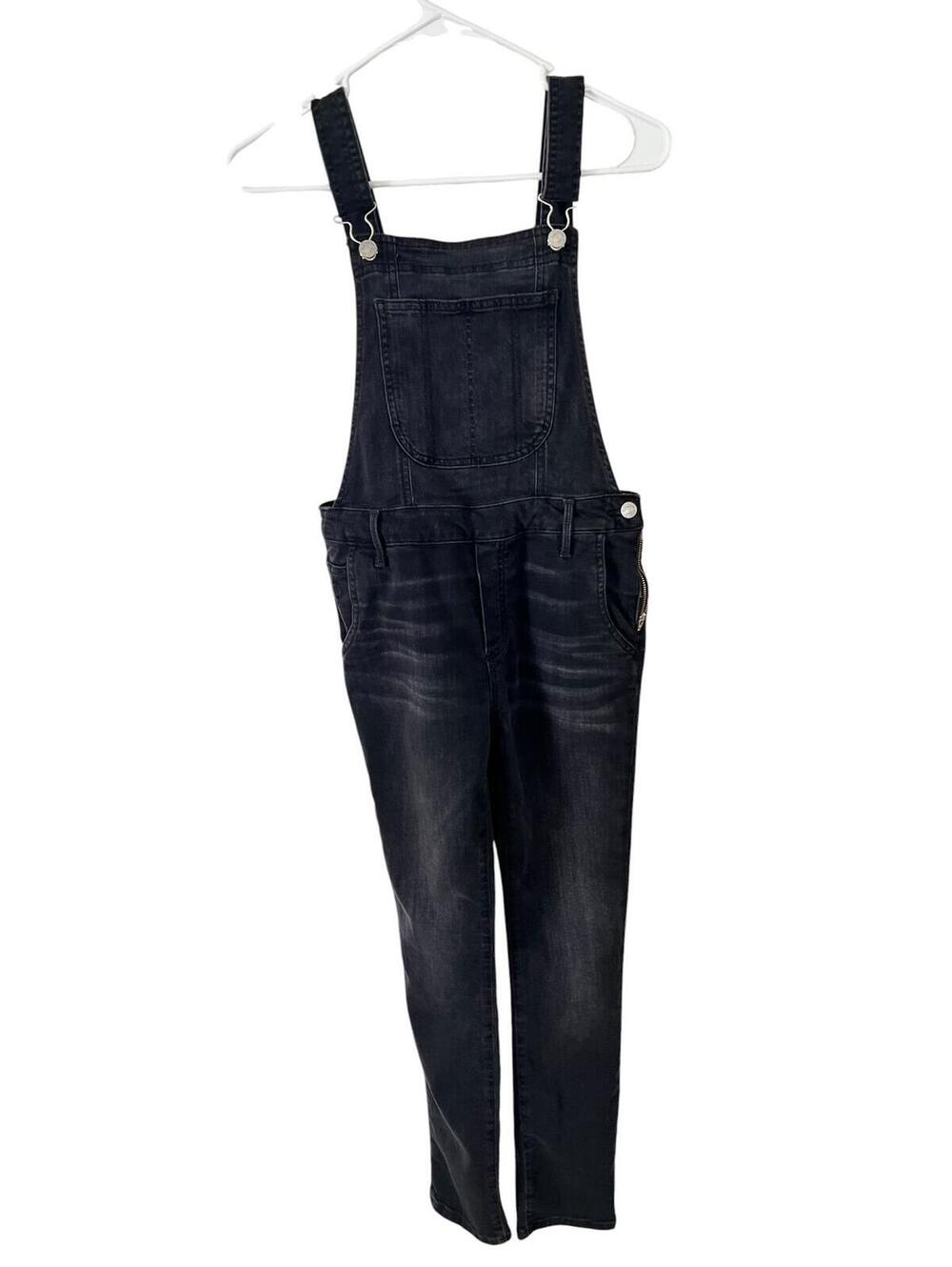 Black Orchid Skinny Denim Overalls Black Wash Size 27